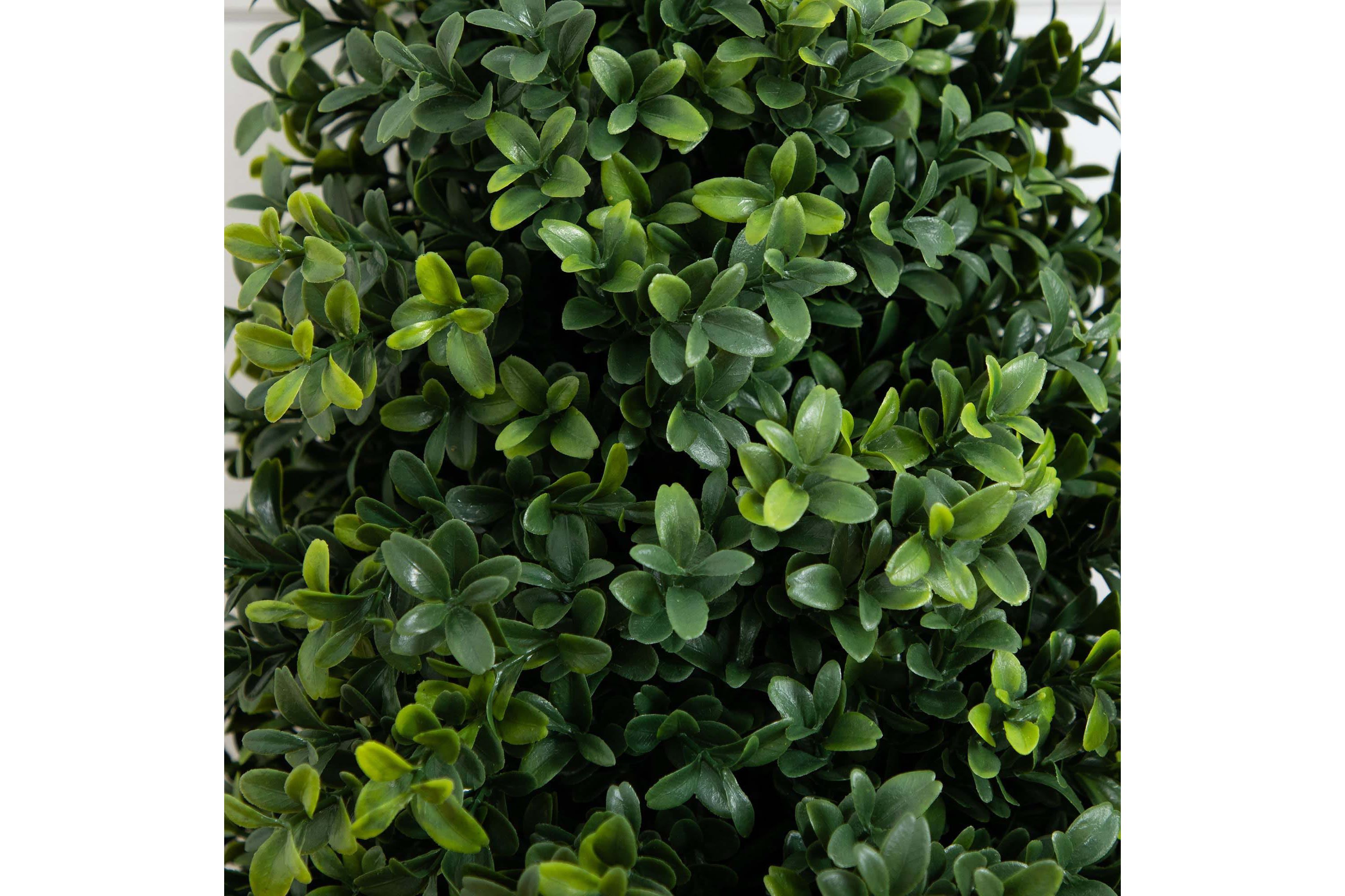 2.5ft. UV Resistant Artificial Boxwood Plant with Integrated Ground Stake (Indoor/Outdoor) - Set of 2
