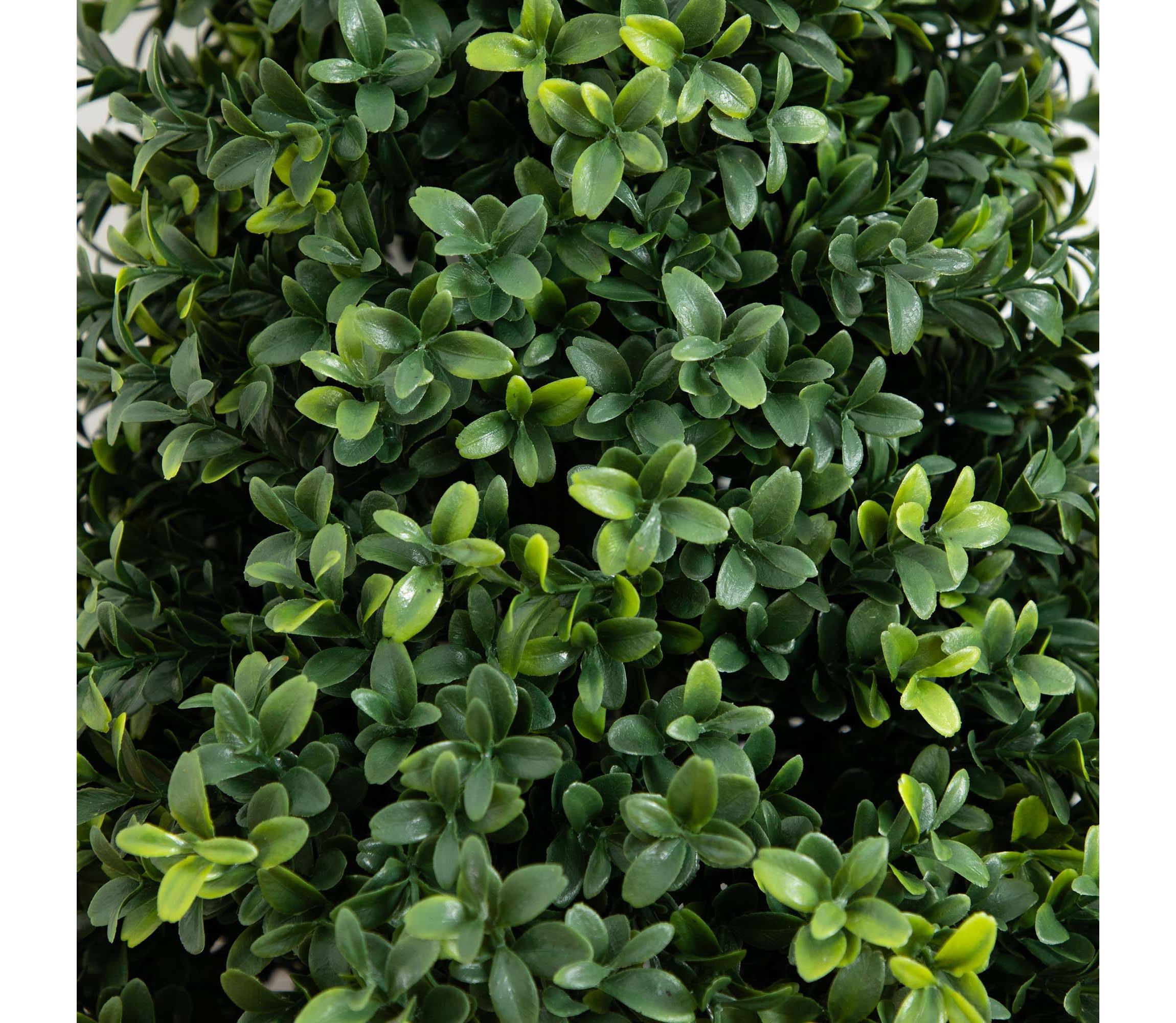 3ft. UV Resistant Artificial Boxwood Plant with Integrated Ground Stake (Indoor/Outdoor) - Set of 2