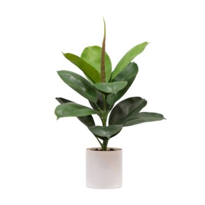 Nearly Natural 20-Inch Artificial Fiddle Leaf Fig Plant, Green