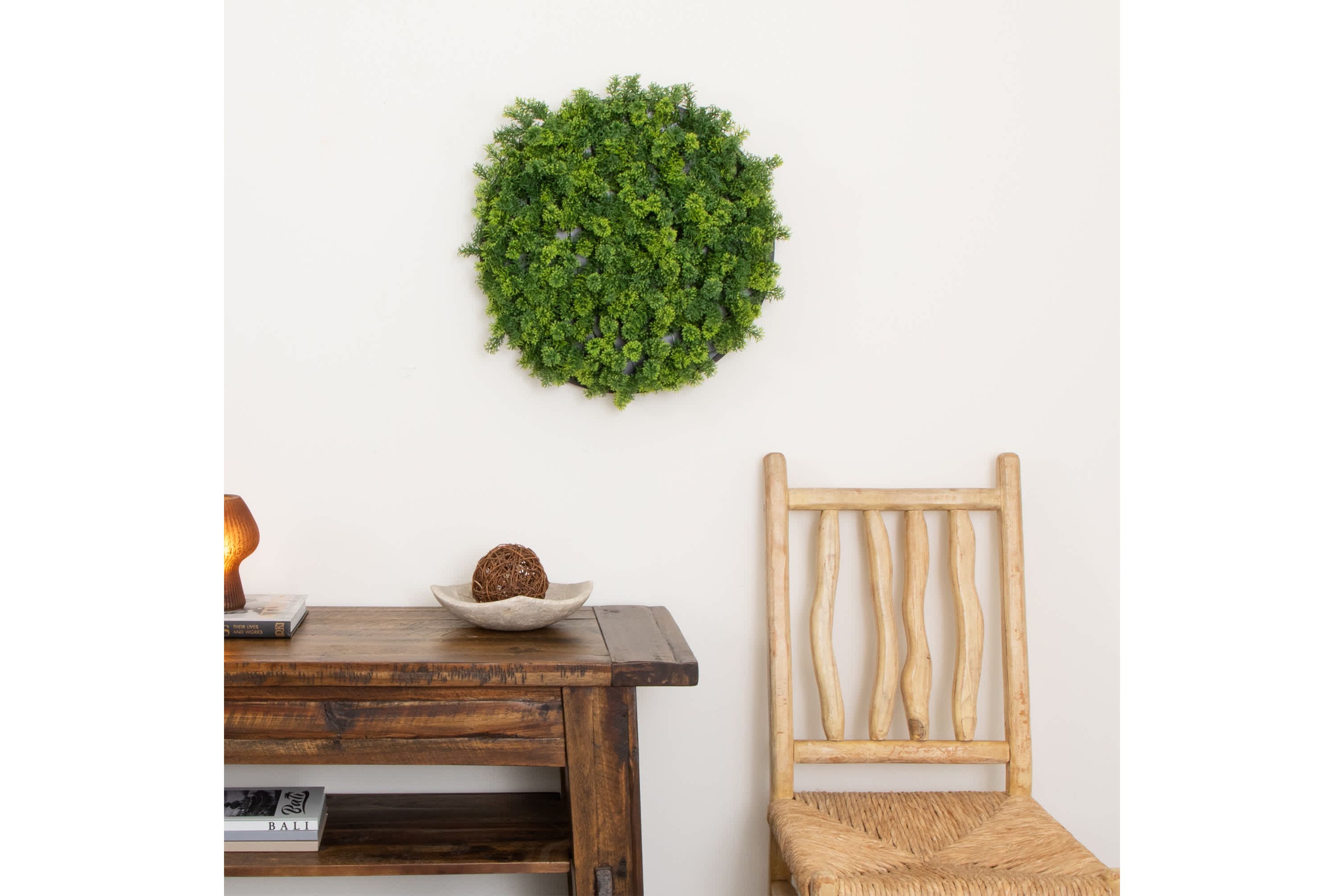 20-Inch UV Resistant Irish Green Meadow Artificial Living Wall Art Panel in Black Aluminum Frame (Indoor/Outdoor)