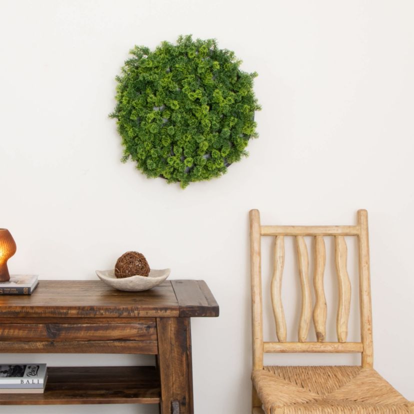 20-Inch UV Resistant Irish Green Meadow Artificial Living Wall Art Panel in Black Aluminum Frame (Indoor/Outdoor)