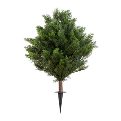 Nearly Natural 3-Foot UV Resistant Artificial Cedar Bush with Integrated Ground Stake (Indoor/Outdoor)