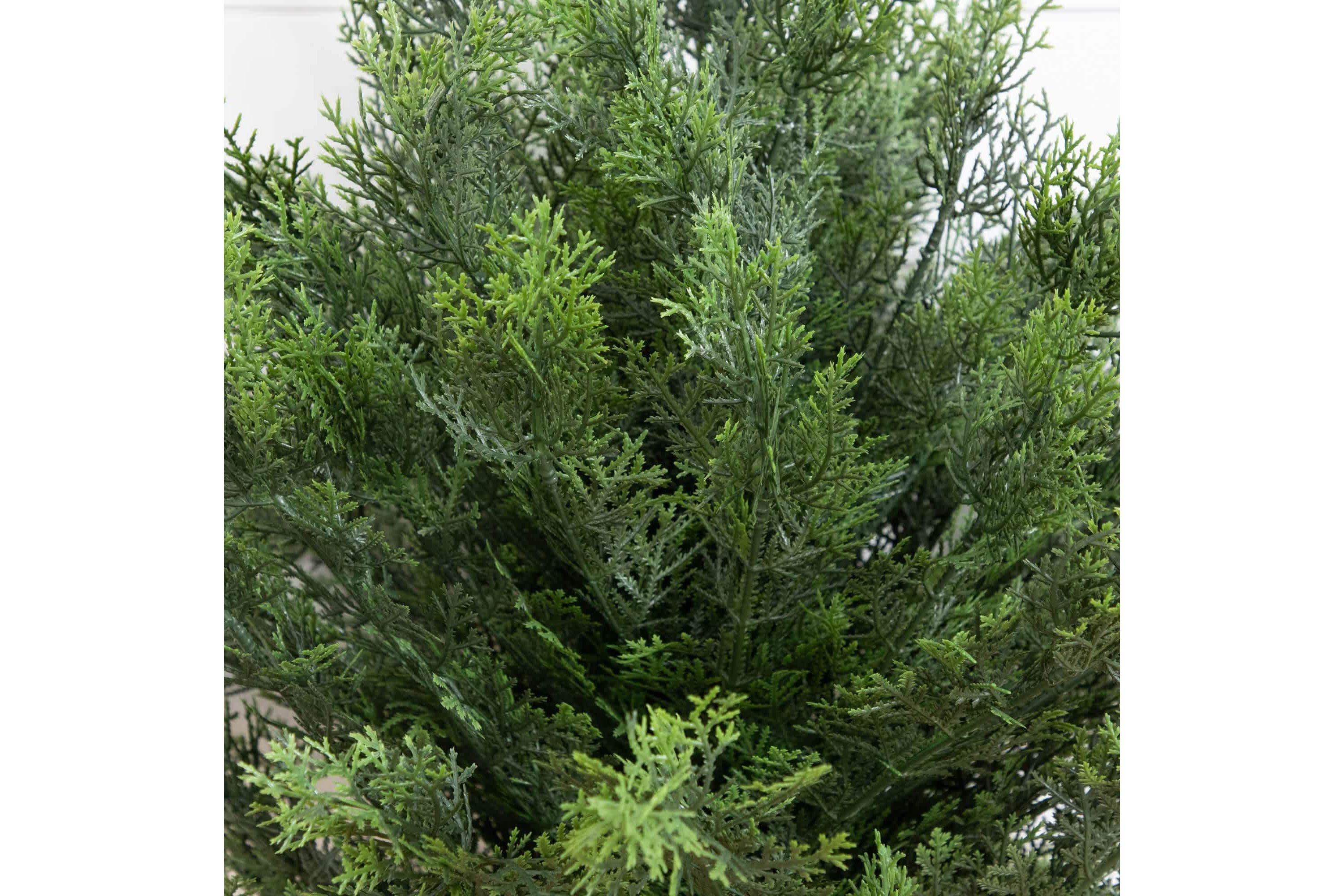 3-Foot UV Resistant Artificial Cedar Bush with Integrated Ground Stake (Indoor/Outdoor)