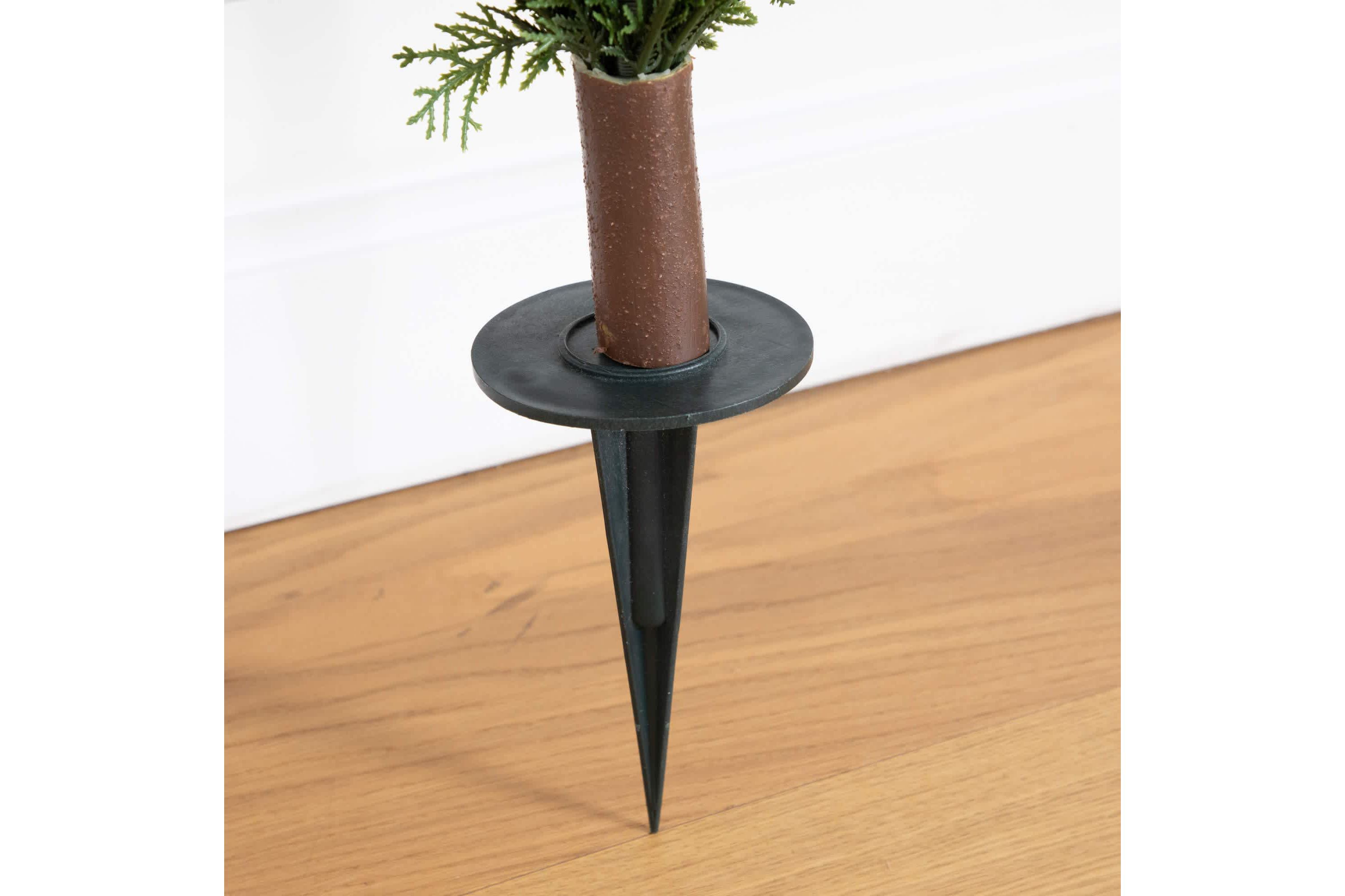 3-Foot UV Resistant Artificial Cedar Bush with Integrated Ground Stake (Indoor/Outdoor)