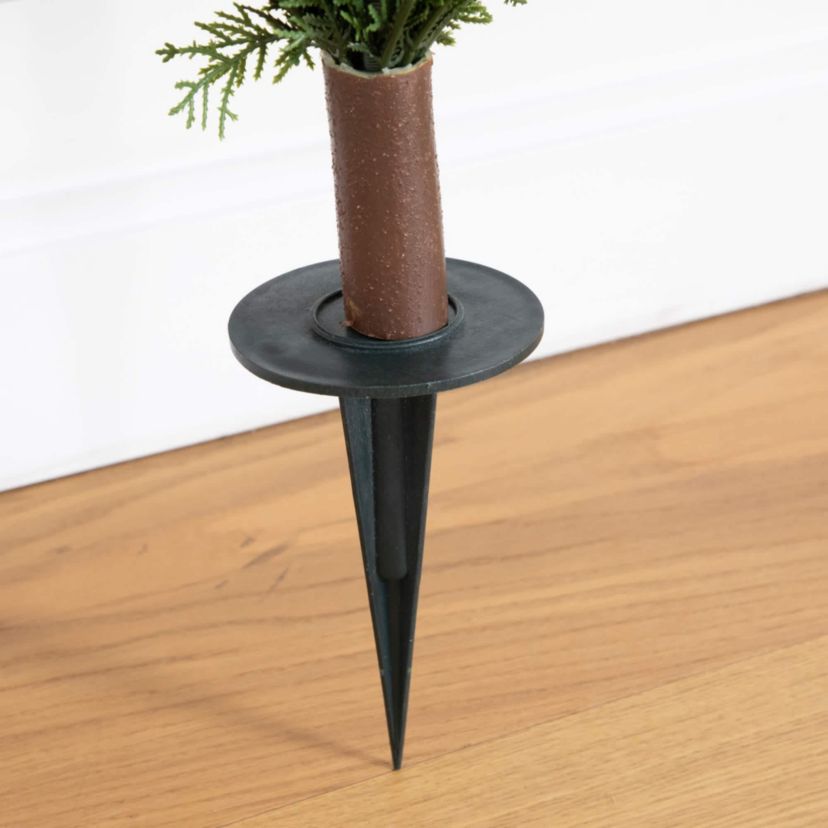 3-Foot UV Resistant Artificial Cedar Bush with Integrated Ground Stake (Indoor/Outdoor)