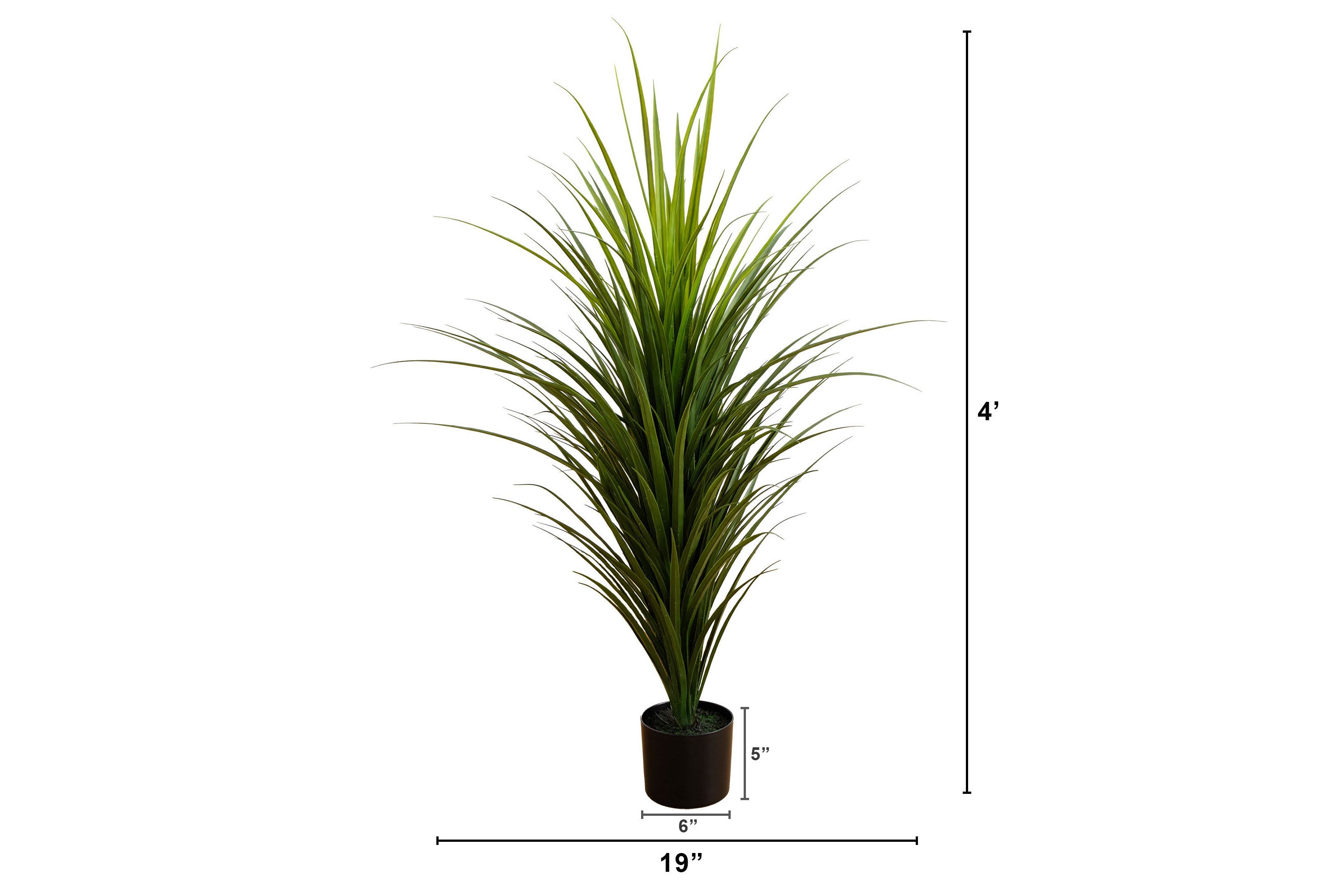 4-Foot UV Resistant Artificial Grass Plant (Indoor/Outdoor)