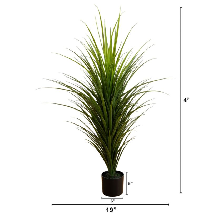 4-Foot UV Resistant Artificial Grass Plant (Indoor/Outdoor)