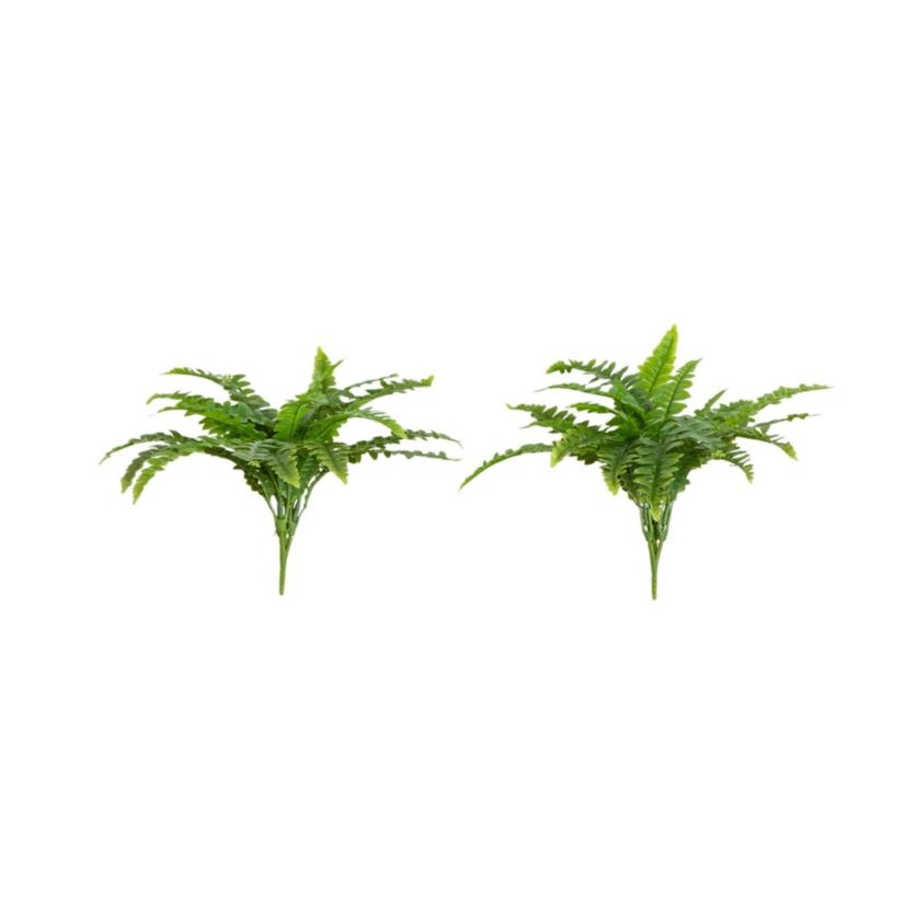 19-Inch  UV Resistant Artificial Boston Fern (Indoor/Outdoor) - Set of 2