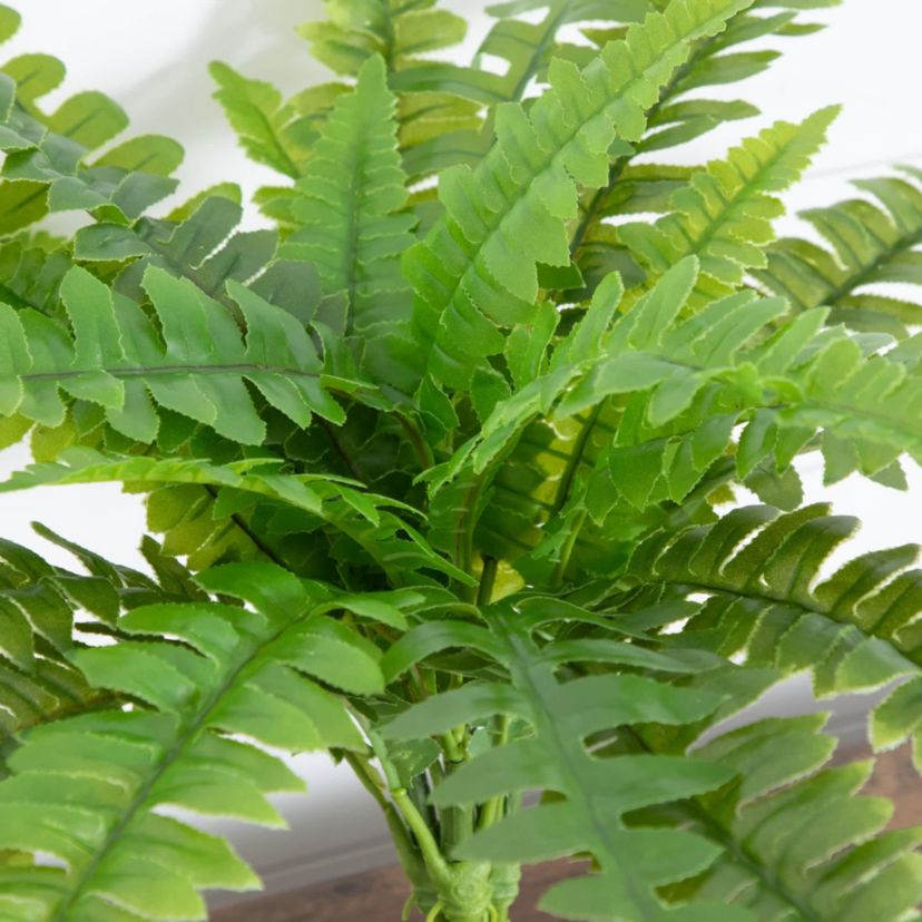 19-Inch  UV Resistant Artificial Boston Fern (Indoor/Outdoor) - Set of 2