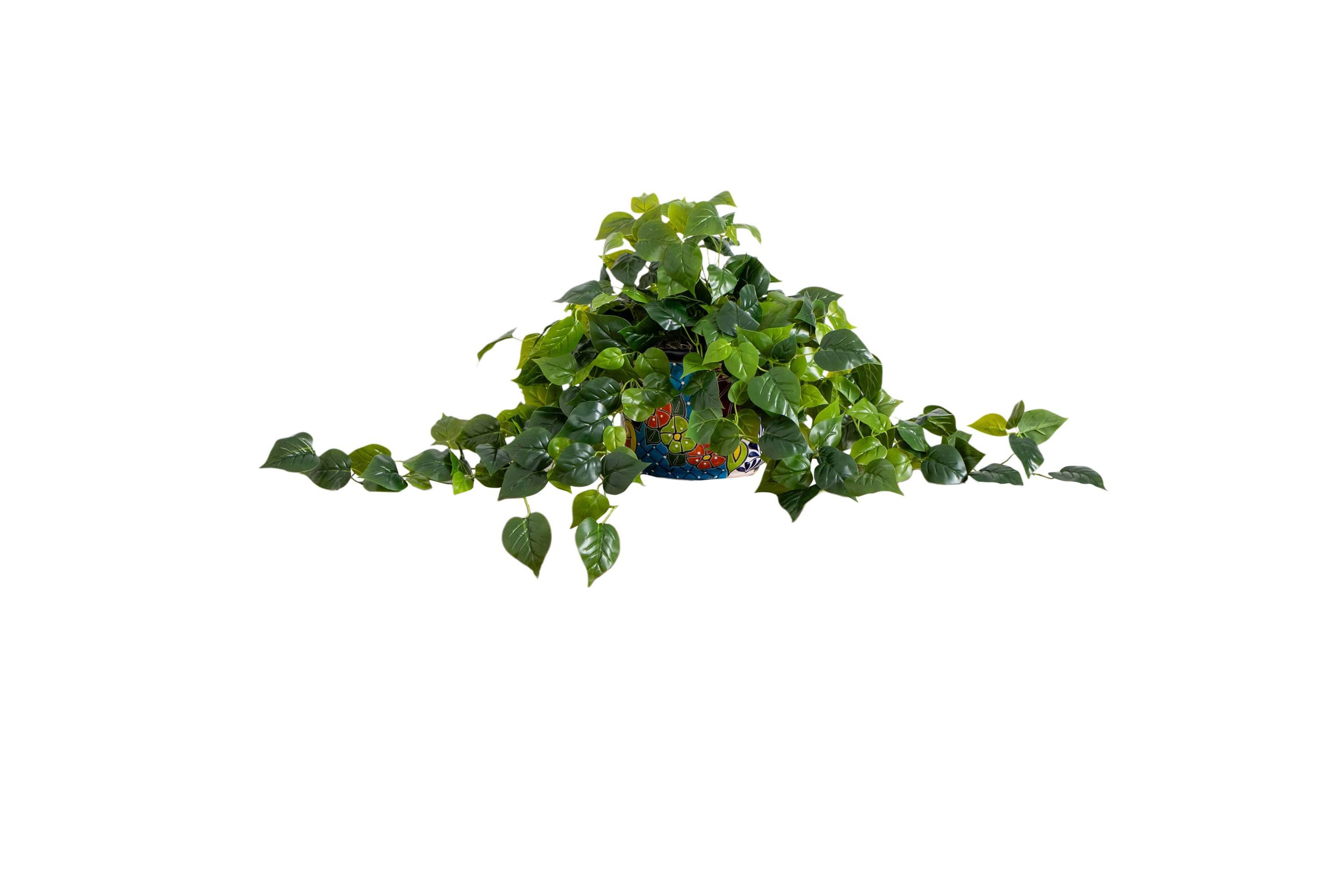 42-Inch  UV Resistant Artificial Philodendron in Handmade Mexican Talavera Ceramic Planter (Indoor/Outdoor)