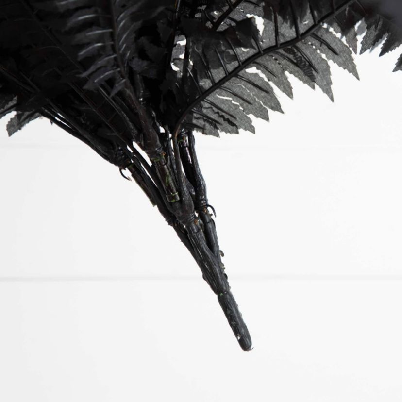 40-Inch Artificial Halloween Black Boston Fern - Set of 2