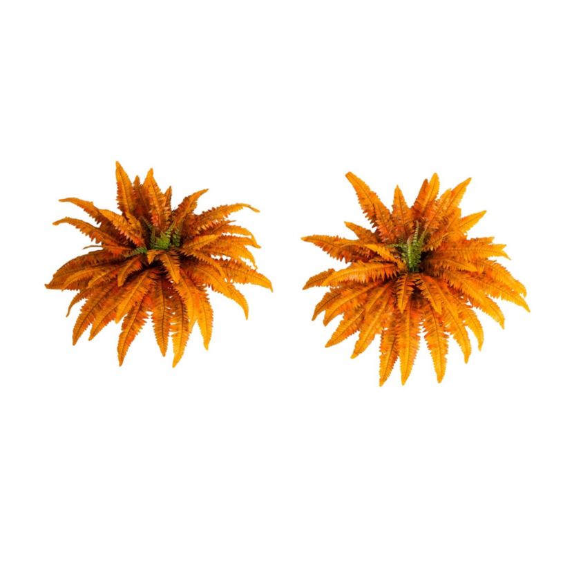 40-Inch Autumn Artificial Fall Boston Fern - Set of 2