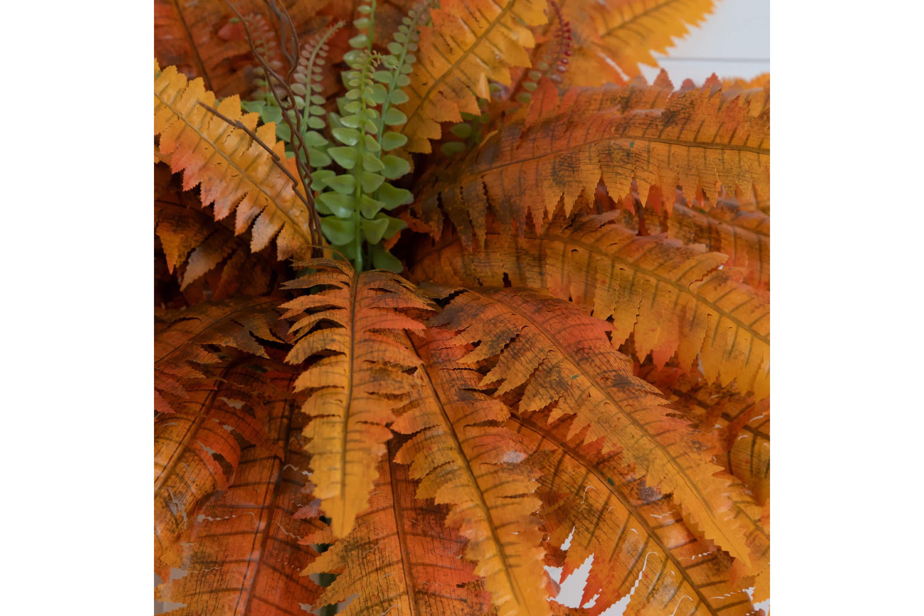40-Inch Autumn Artificial Fall Boston Fern - Set of 2
