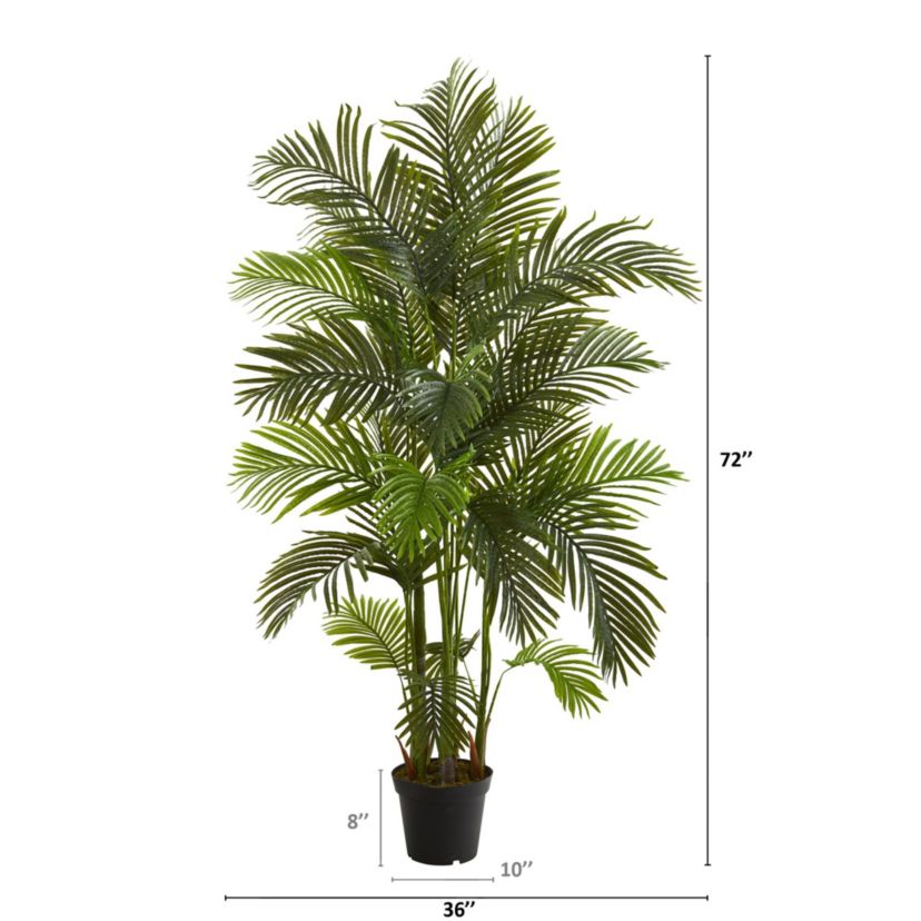 6-Foot Areca Palm Artificial Tree