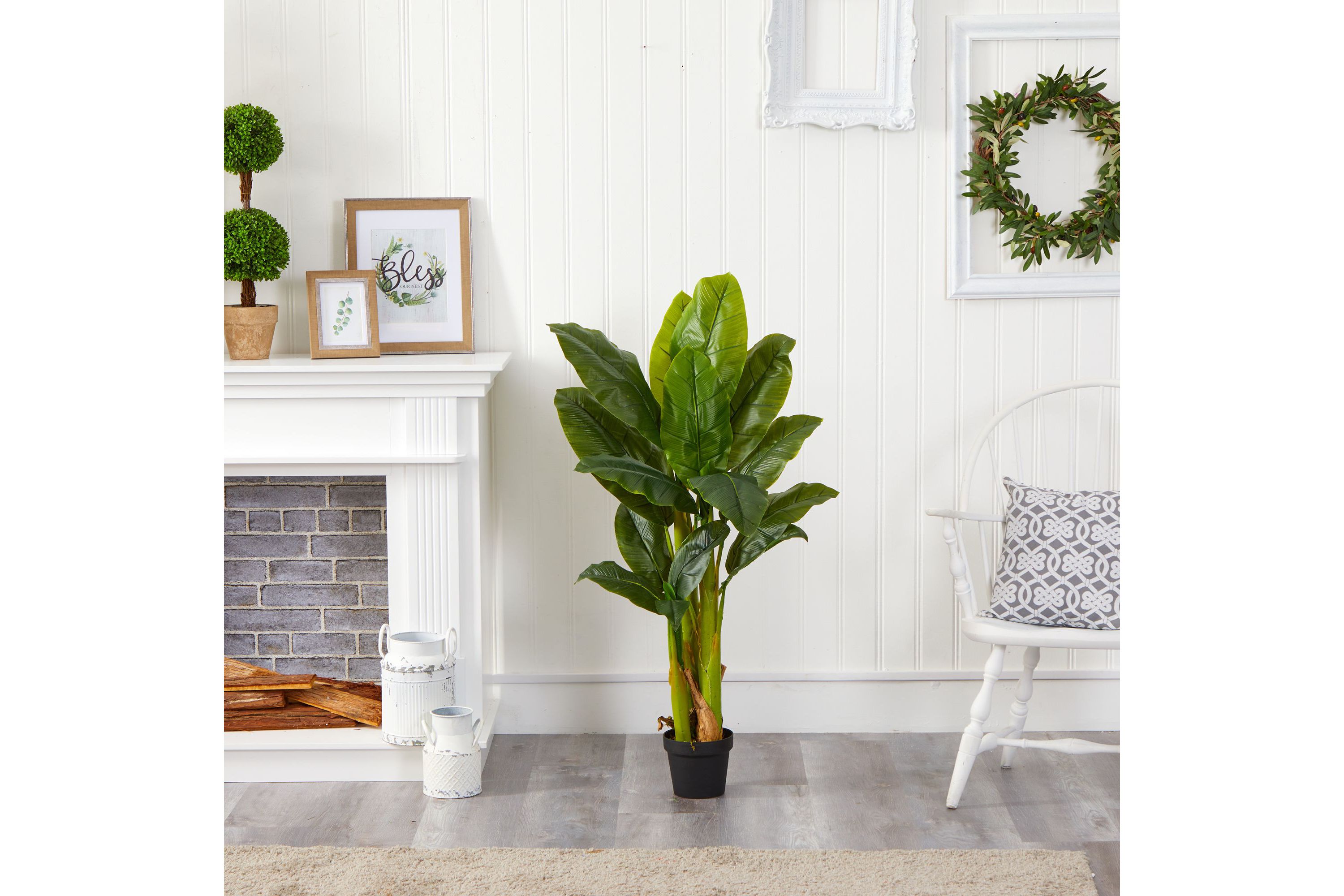 4-Foot Triple Stalk Banana Tree (Real Touch)