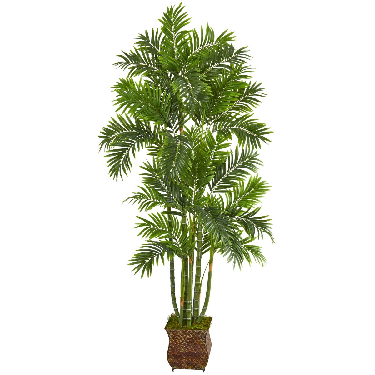 70-Inch Areca Palm Artificial Tree in Metal Planter