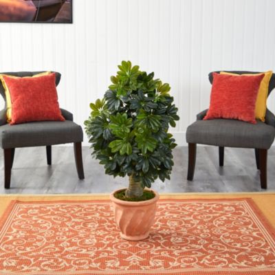 39-Inch Schefflera Artificial Tree in Terra-Cotta Planter (Real Touch)