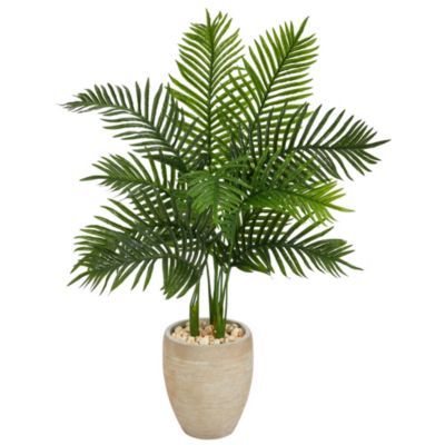 3.5-Foot Areca Palm Artificial Tree in Sand Colored Planter (Real Touch)