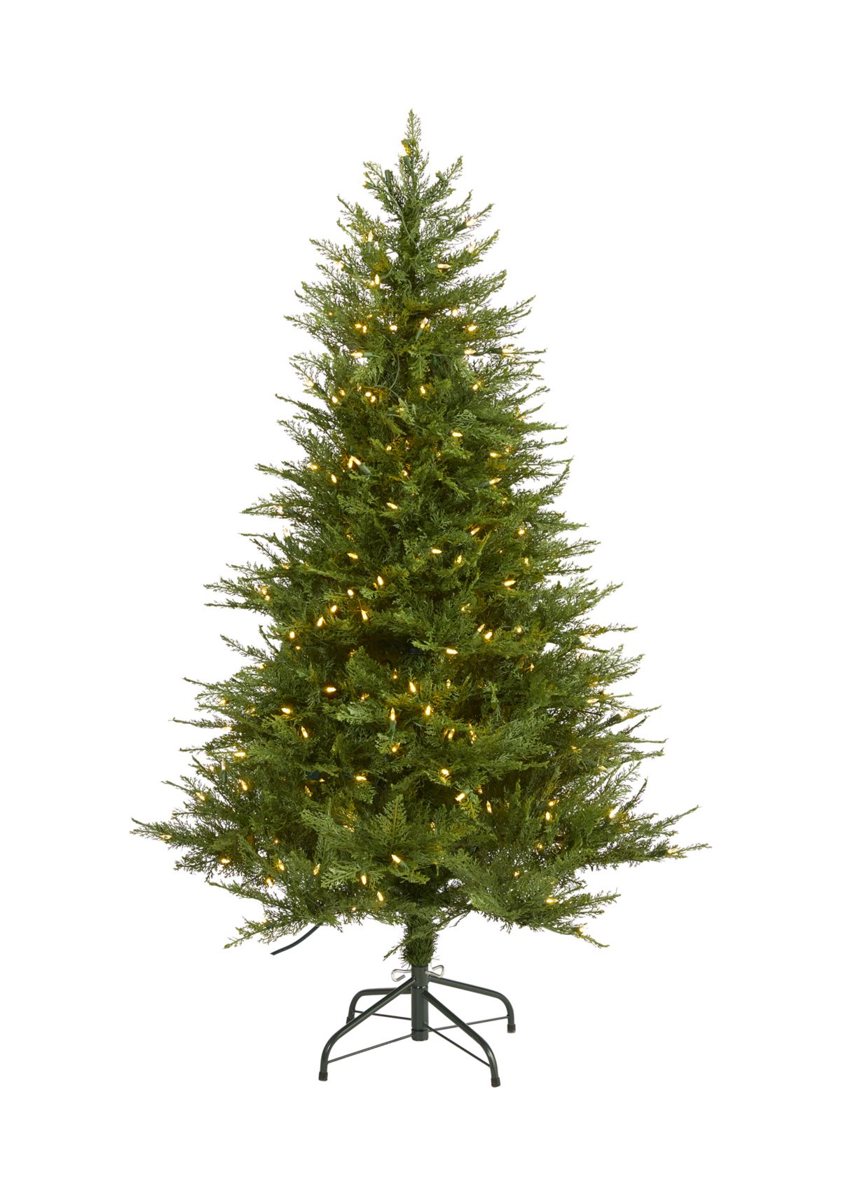 5 Foot Wisconsin Fir Artificial Christmas Tree with 250 Warm White LED Lights and 578 Bendable Branches