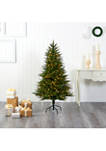 5 Foot Wisconsin Fir Artificial Christmas Tree with 250 Warm White LED Lights and 578 Bendable Branches