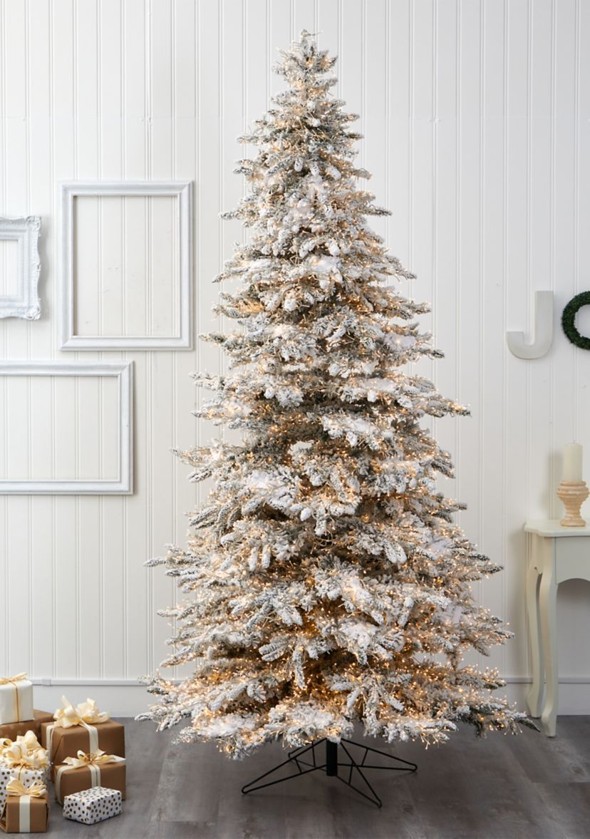 9 Foot Flocked Grand Northern Rocky Fir Christmas Tree
