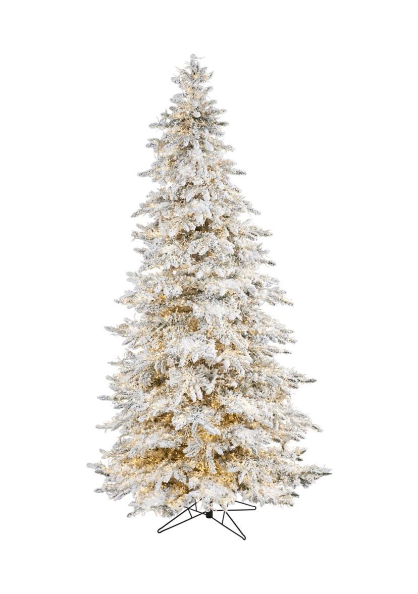9 Foot Flocked Grand Northern Rocky Fir Christmas Tree