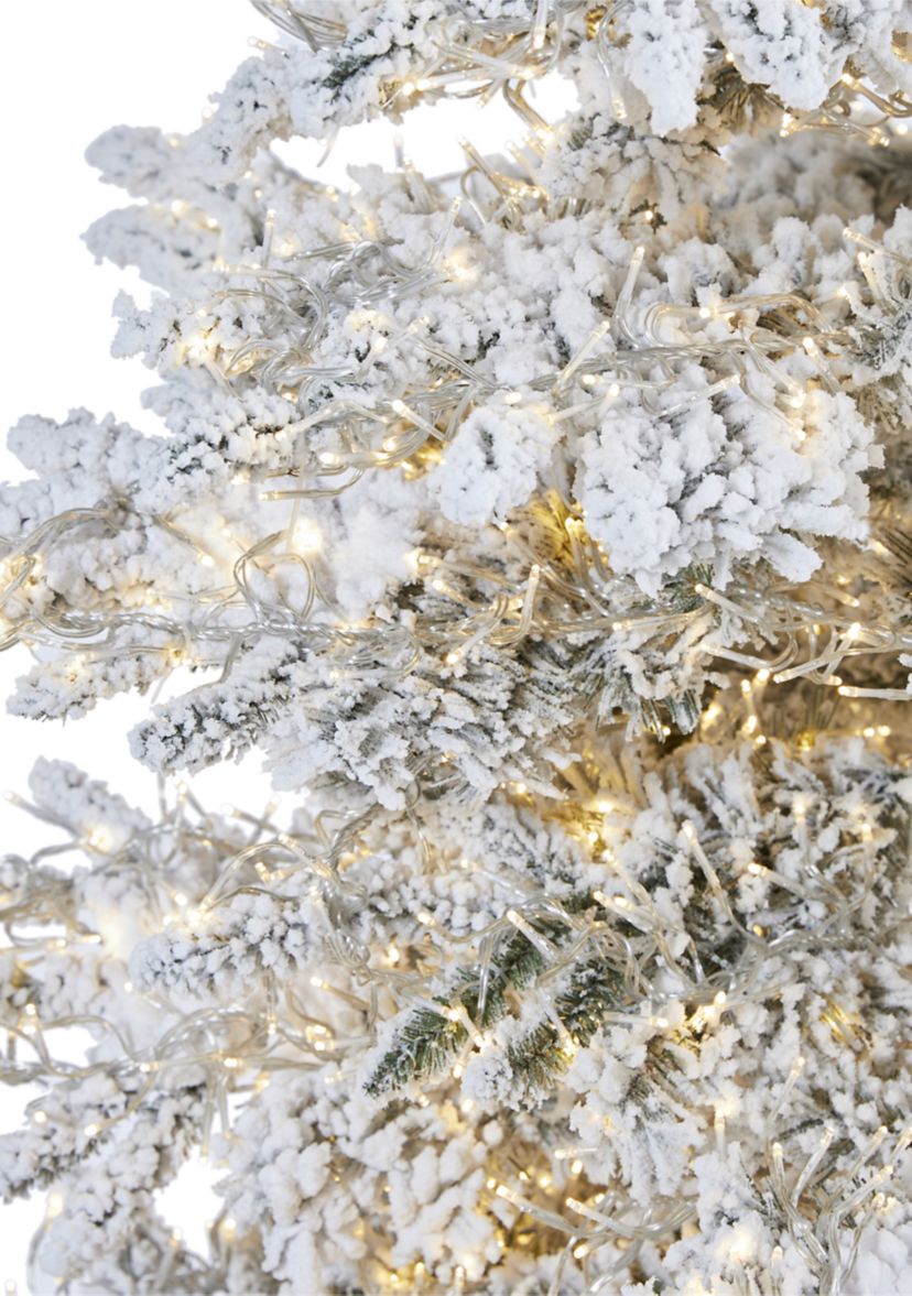 9 Foot Flocked Grand Northern Rocky Fir Christmas Tree