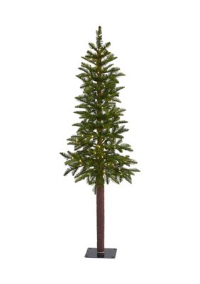 Nearly Natural 5 Foot Alaskan Alpine Artificial Christmas Tree with 100 Clear Microdot (Multifunction) LED Lights and 92 Bendable Branches