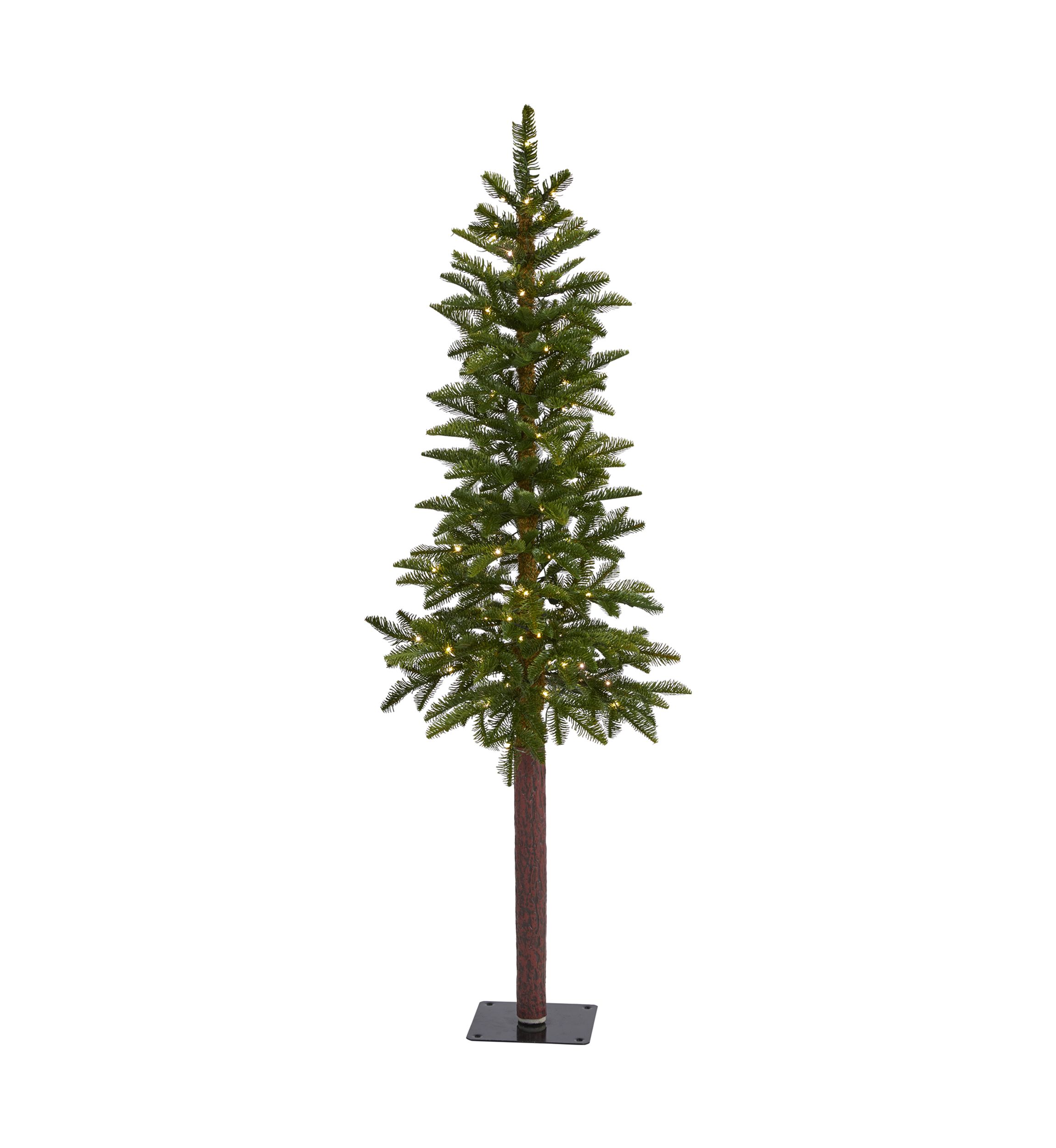 5 Foot Alaskan Alpine Artificial Christmas Tree with 100 Clear Microdot (Multifunction) LED Lights and 92 Bendable Branches