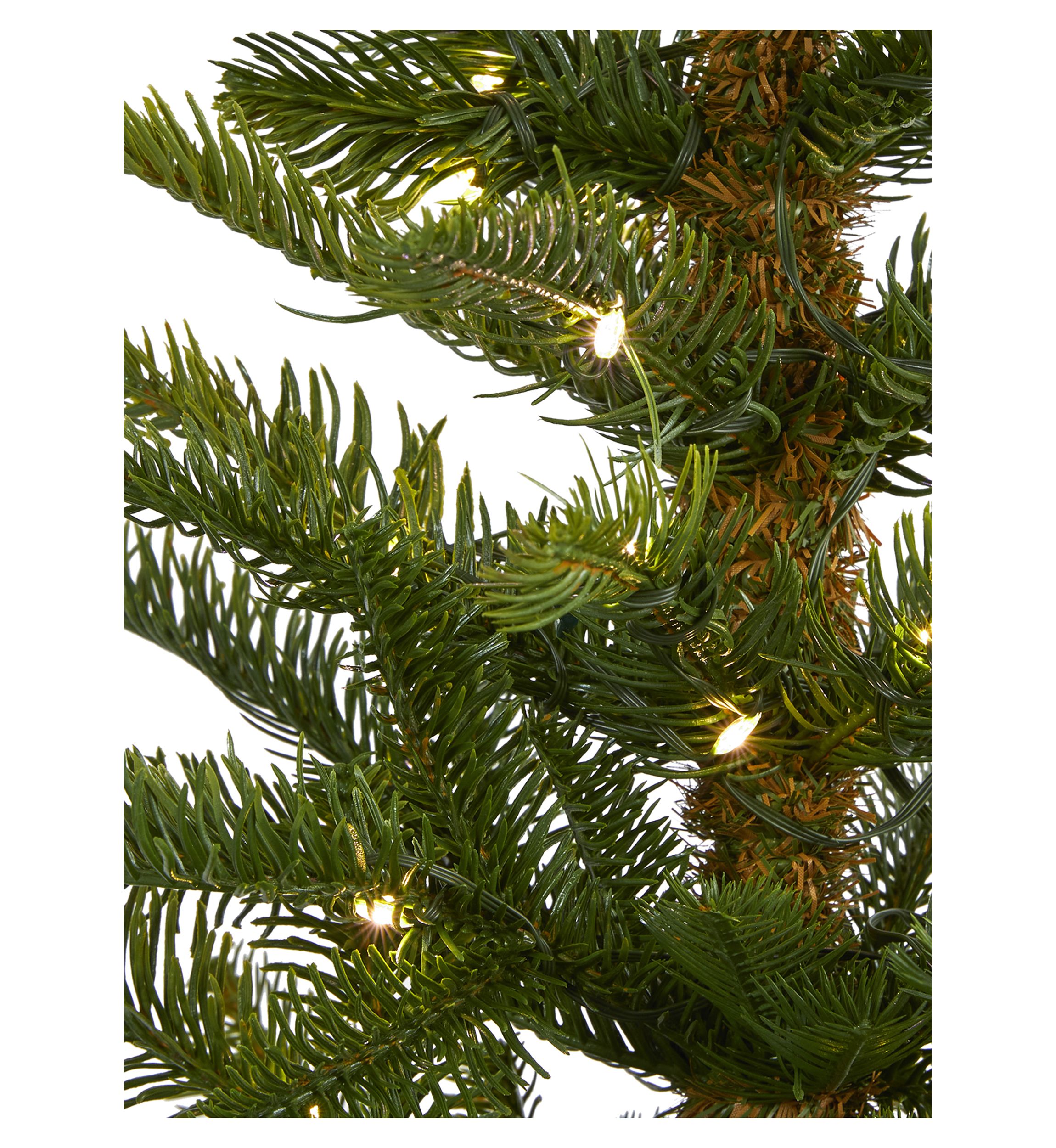 5 Foot Alaskan Alpine Artificial Christmas Tree with 100 Clear Microdot (Multifunction) LED Lights and 92 Bendable Branches