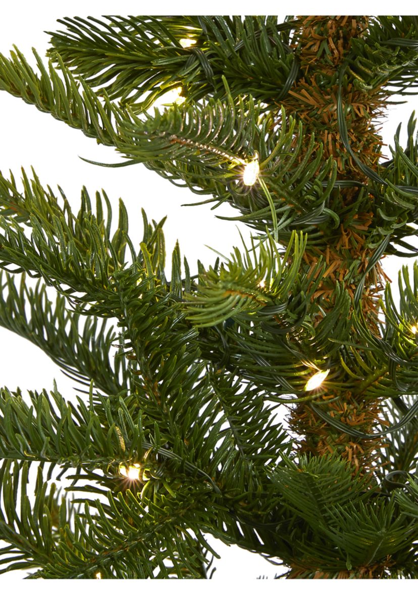 5 Foot Alaskan Alpine Artificial Christmas Tree with 100 Clear Microdot (Multifunction) LED Lights and 92 Bendable Branches