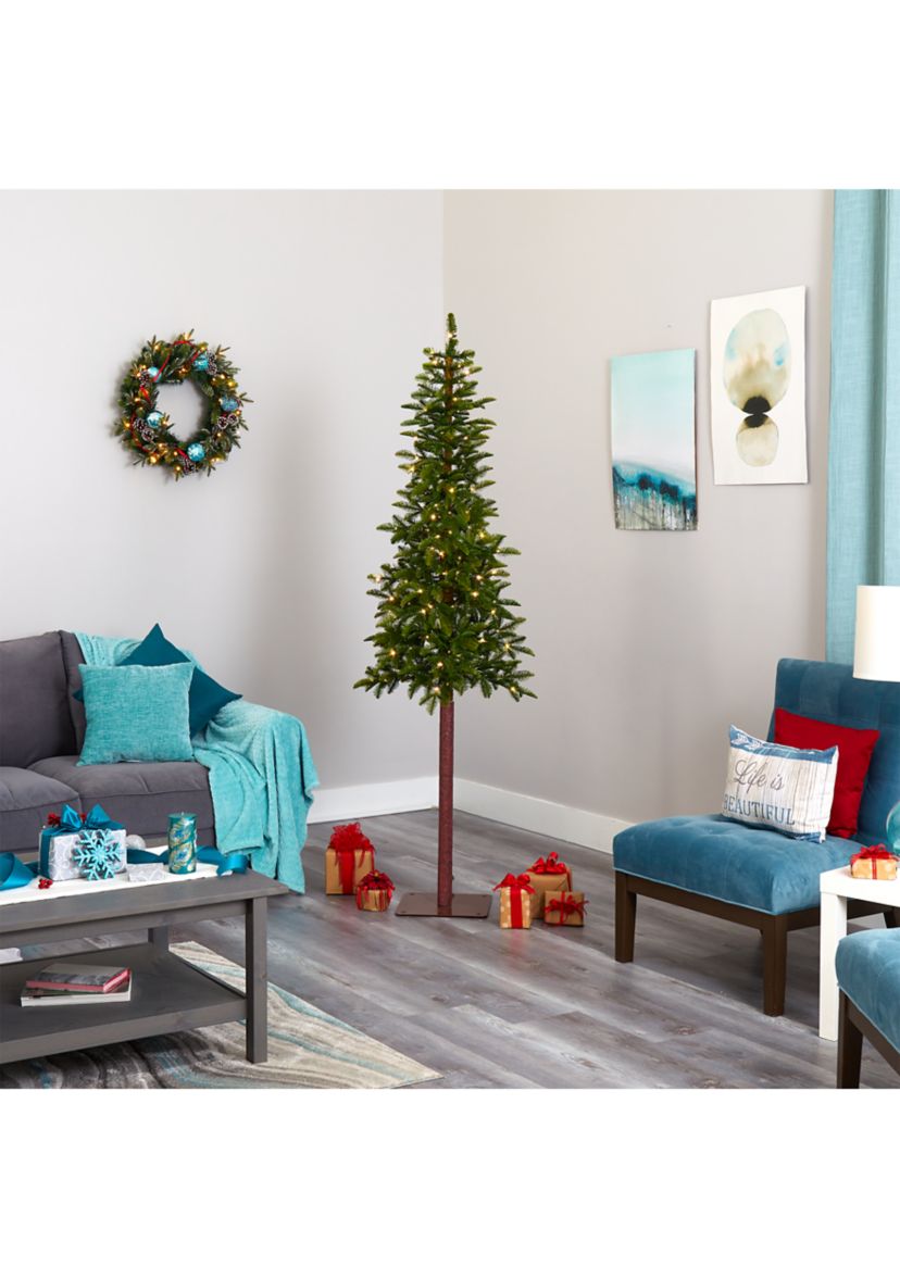 7 Foot Alaskan Alpine Artificial Christmas Tree with 150 Clear Microdot (Multifunction) LED Lights and 165 Bendable Branches