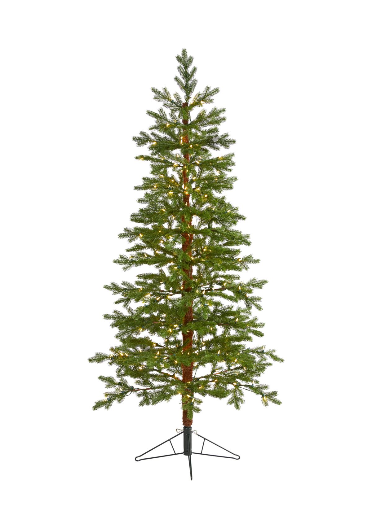 6.5 Foot Fairbanks Fir Artificial Christmas Tree with 250 Clear Warm (Multifunction) LED Lights and 208 Bendable Branches