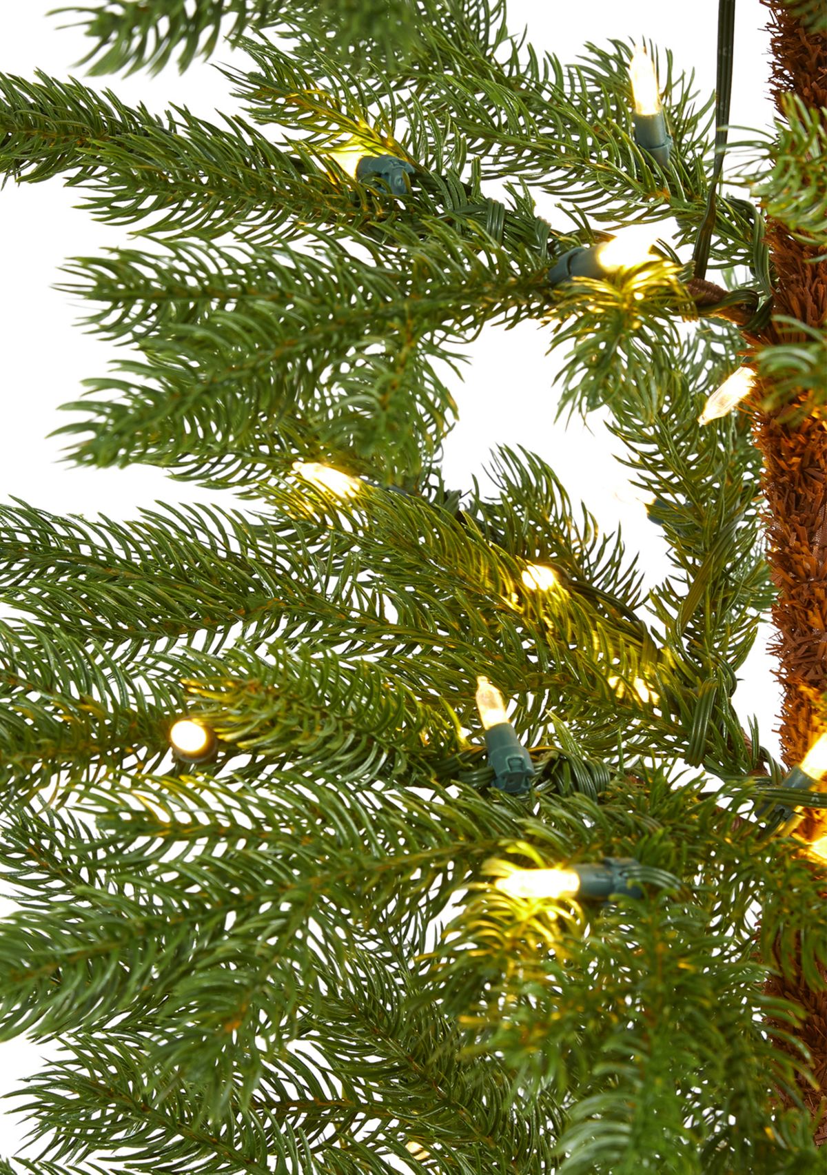 6.5 Foot Fairbanks Fir Artificial Christmas Tree with 250 Clear Warm (Multifunction) LED Lights and 208 Bendable Branches