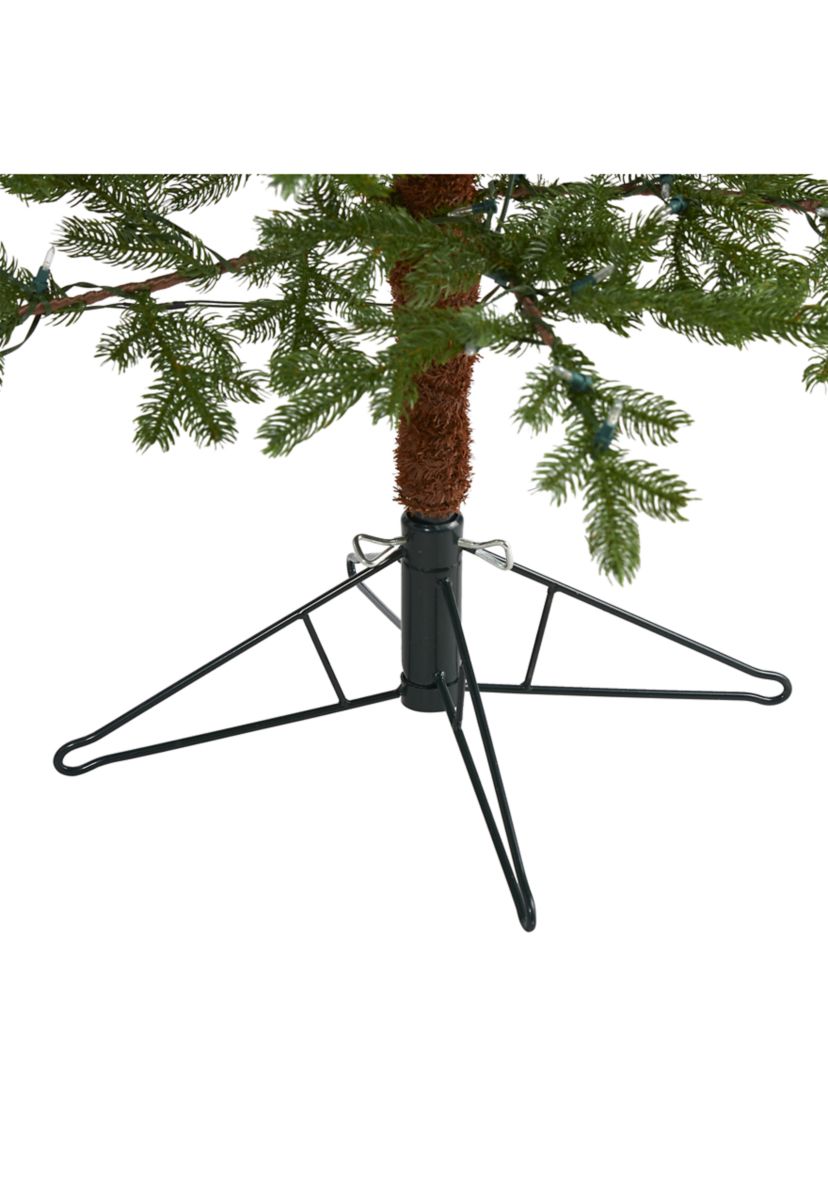 6.5 Foot Fairbanks Fir Artificial Christmas Tree with 250 Clear Warm (Multifunction) LED Lights and 208 Bendable Branches