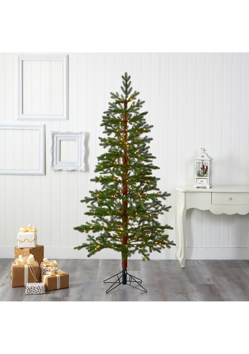 6.5 Foot Fairbanks Fir Artificial Christmas Tree with 250 Clear Warm (Multifunction) LED Lights and 208 Bendable Branches