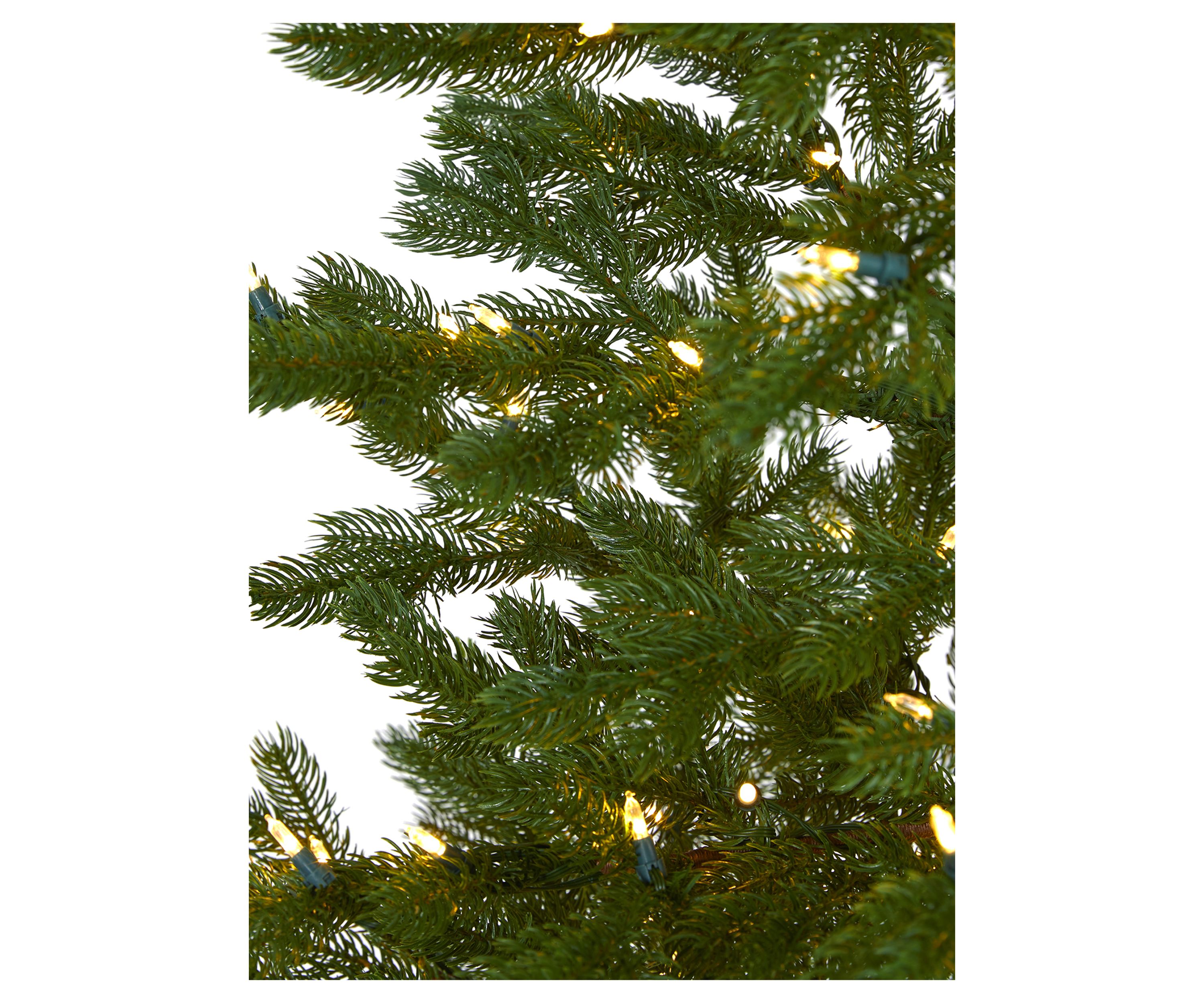 7.5 Foot Fairbanks Fir Artificial Christmas Tree with 350 Clear Warm (Multifunction) LED Lights and 280 Bendable Branches