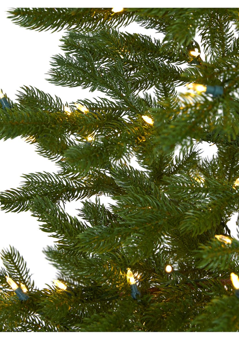 7.5 Foot Fairbanks Fir Artificial Christmas Tree with 350 Clear Warm (Multifunction) LED Lights and 280 Bendable Branches