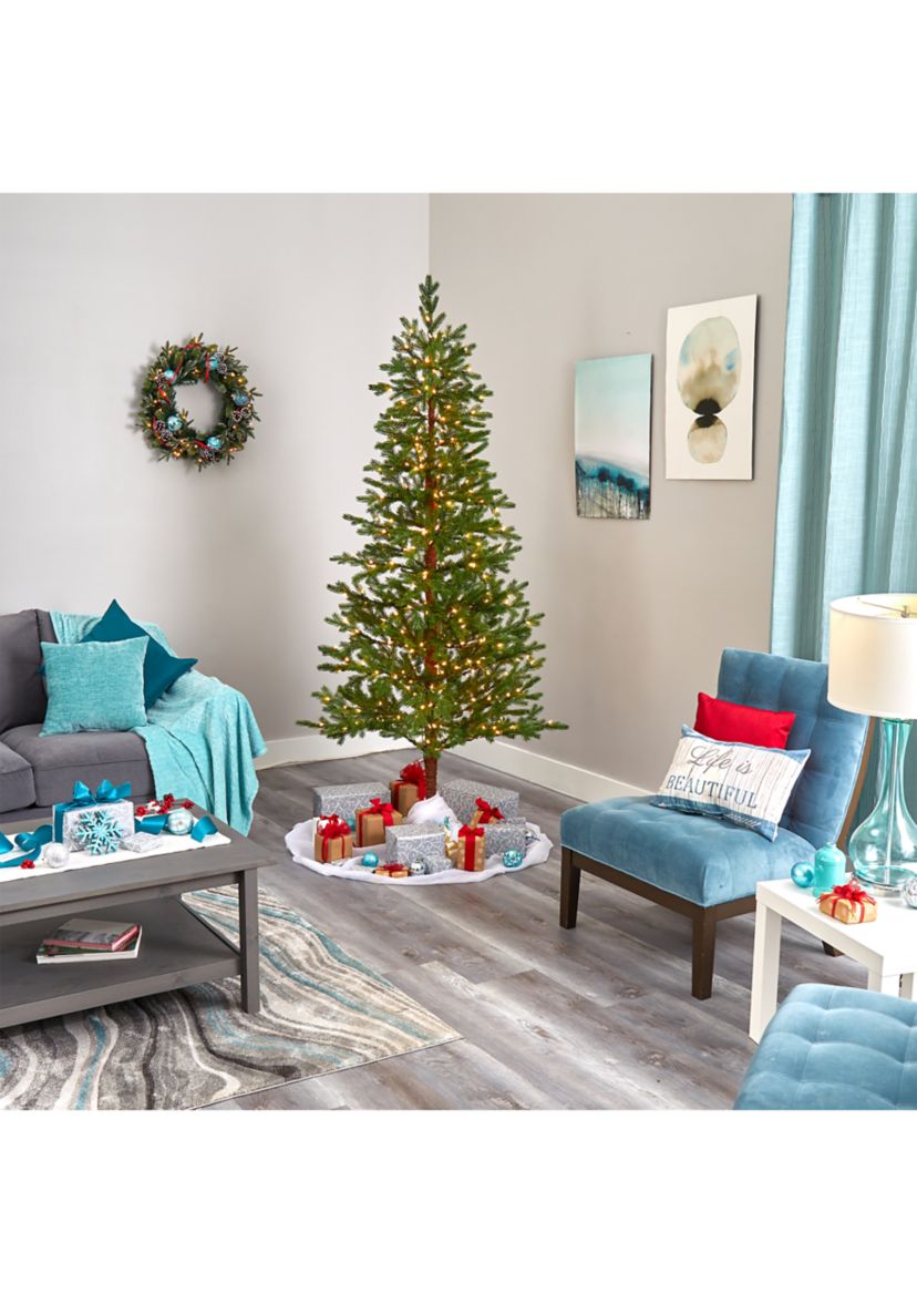 7.5 Foot Fairbanks Fir Artificial Christmas Tree with 350 Clear Warm (Multifunction) LED Lights and 280 Bendable Branches