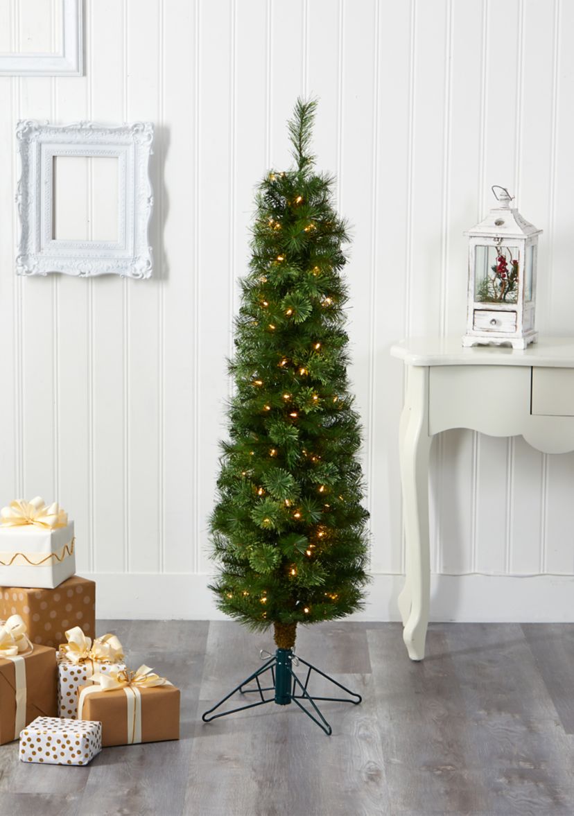 5 Foot Green Pencil Christmas Tree