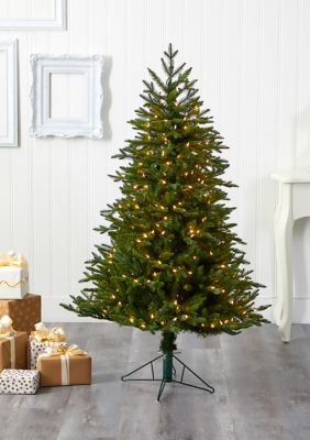 Nearly Natural Cambridge Fir Christmas Tree, Green, 5 Foot