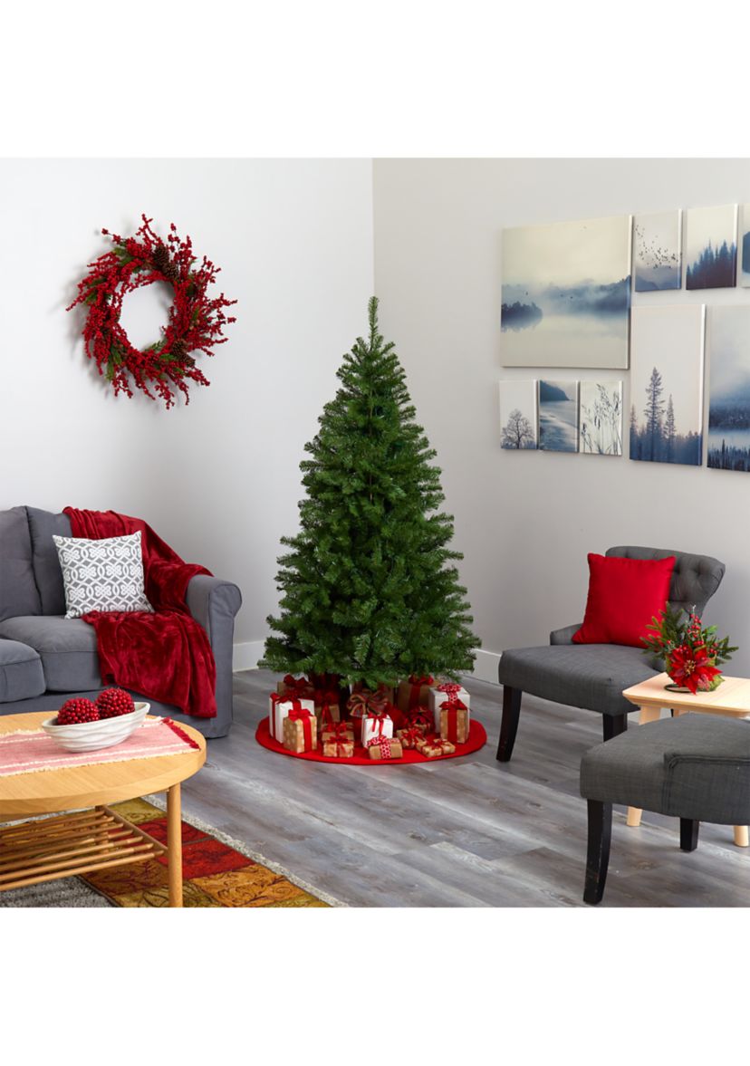 6 Foot Springfield Artificial Christmas Tree with 300 Warm Clear Lights and 596 Tips