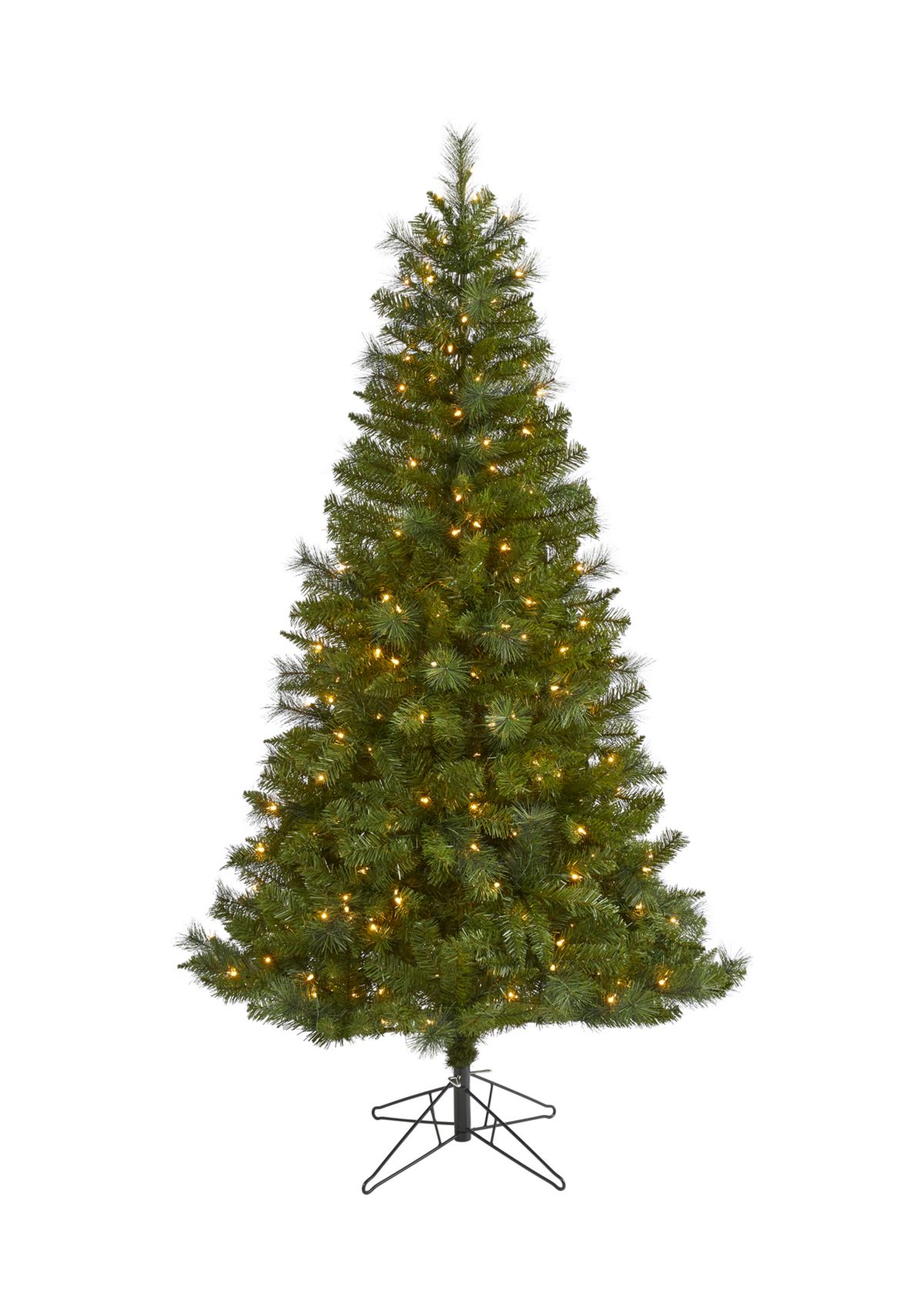 6 Foot Mount Hood Spruce Artificial Christmas Tree with 300 Warm White Lights and 673 Bendable Branches