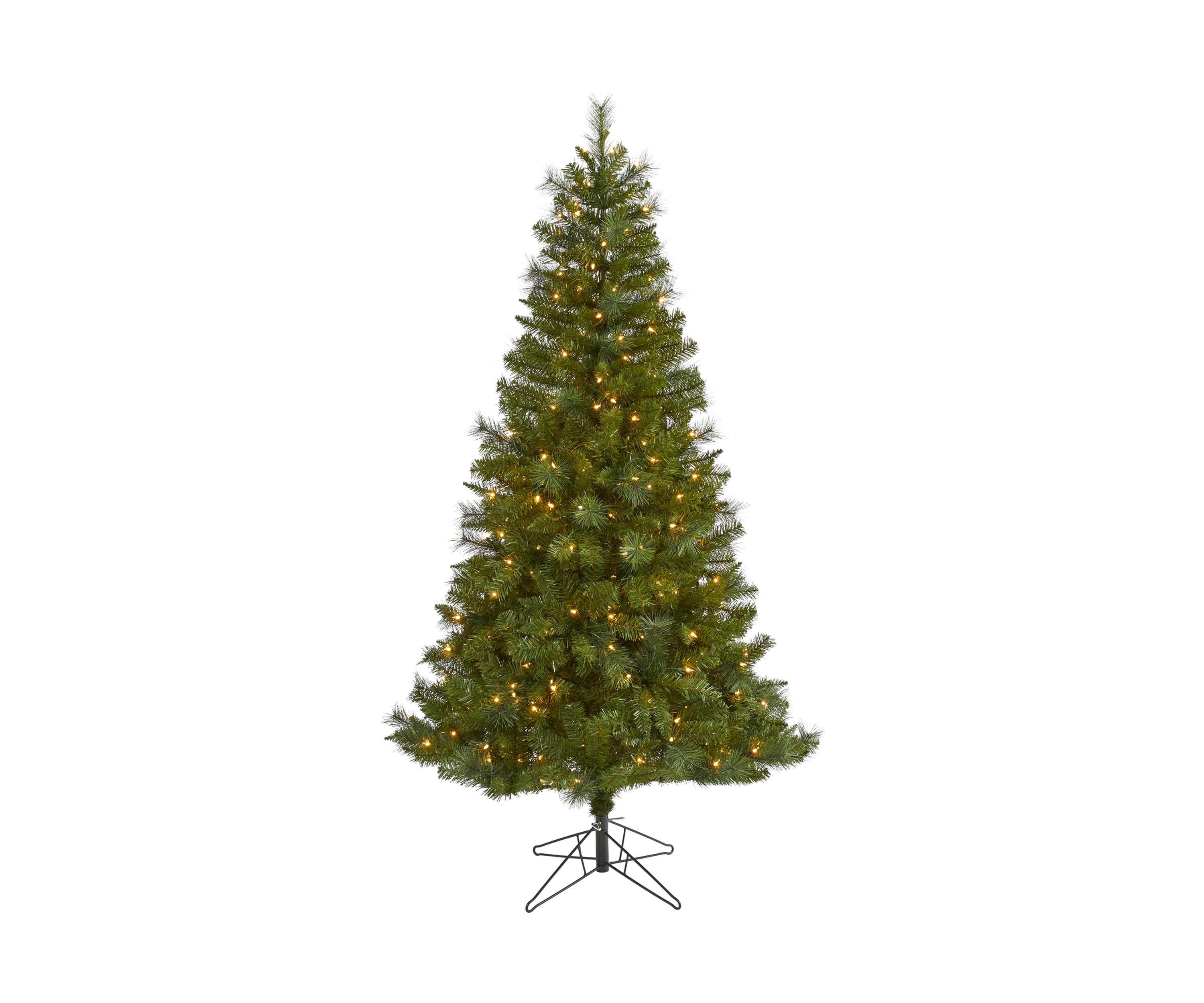 6 Foot Mount Hood Spruce Artificial Christmas Tree with 300 Warm White Lights and 673 Bendable Branches