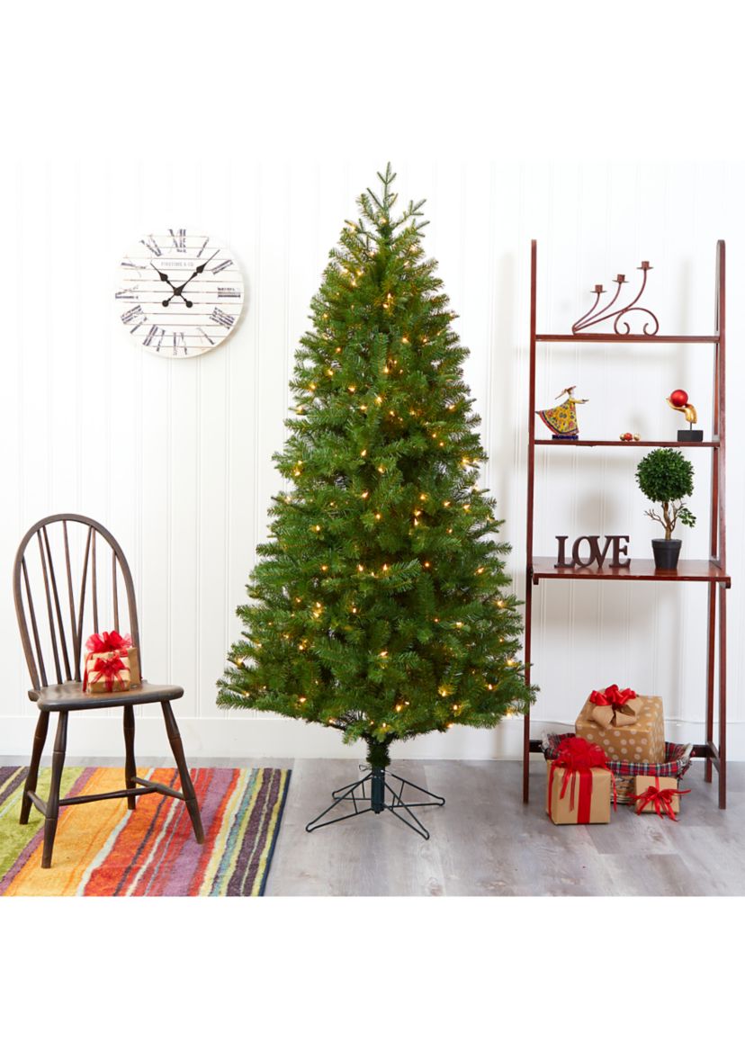 6.5 Foot Vancouver Spruce Artificial Christmas Tree with 250 Warm White Lights and 803 Bendable Branches