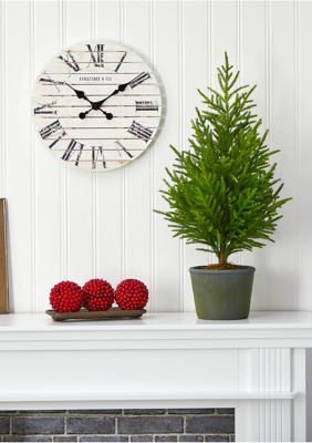 Nearly Natural 3 Foot Norfolk Island Pine Tree, Green