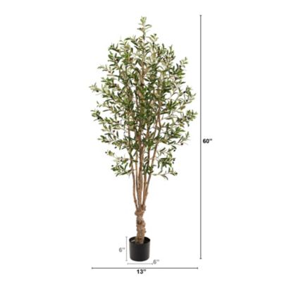 5-Foot Olive Artificial Tree with 1656 Leaves