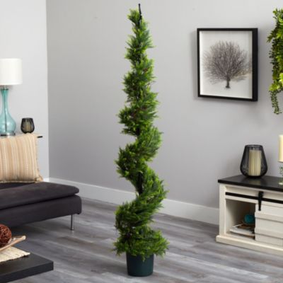 6-Foot Cypress Spiral Topiary Artificial Tree