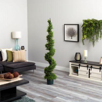 6-Foot Cypress Spiral Topiary Artificial Tree