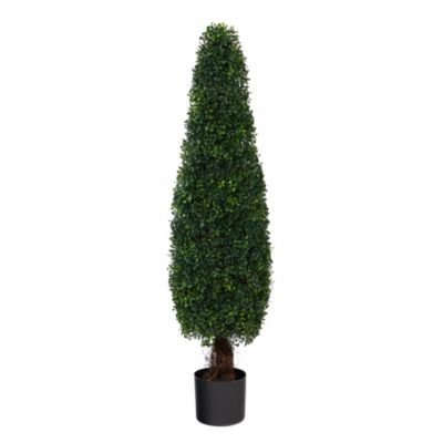 Nearly Natural 4-Foot Boxwood Topiary Artificial Tree UV Resistant (Indoor/Outdoor), Green